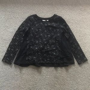 🌺  new gapKids Black mixed media l/s tee